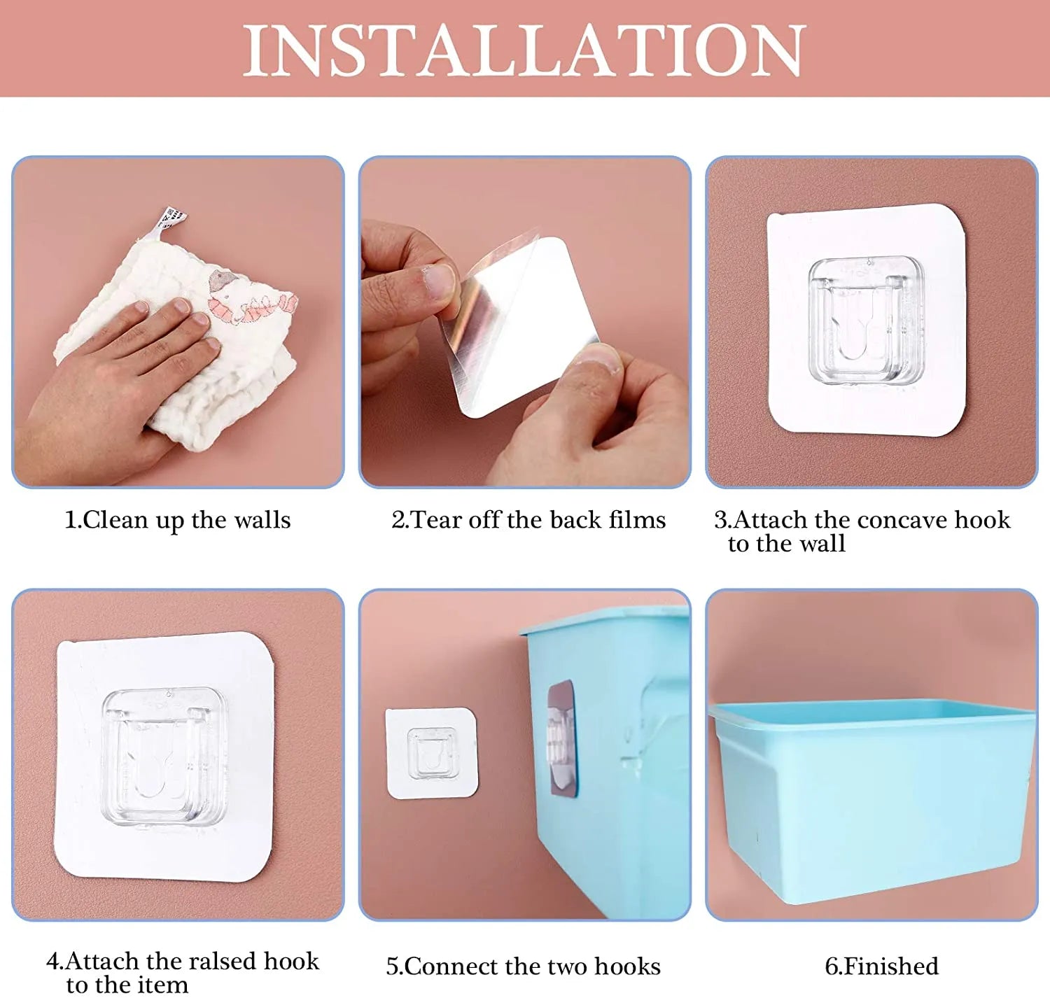 Double-sided Adhesive Wall Hooks