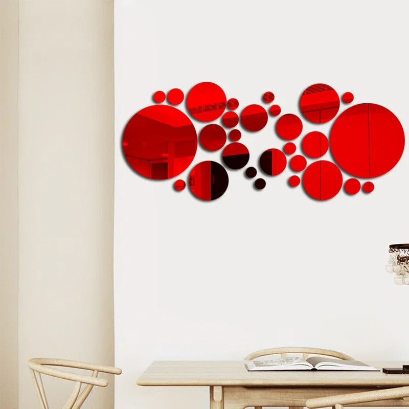 32pcs Modern Acrylic Mirror Wall Stickers