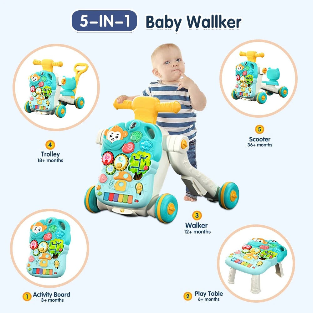 Baby Walker Portable Toddler Trolley