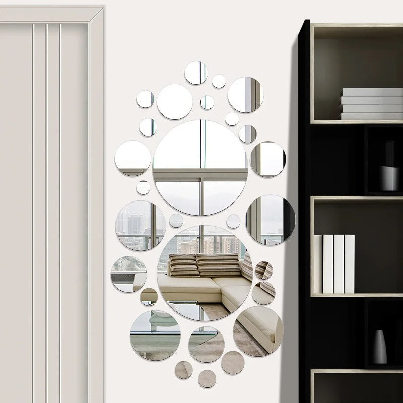 32pcs Modern Acrylic Mirror Wall Stickers