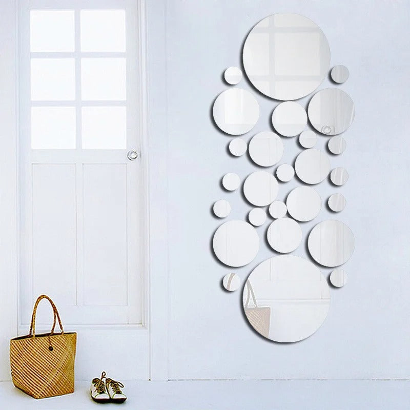 32pcs Modern Acrylic Mirror Wall Stickers