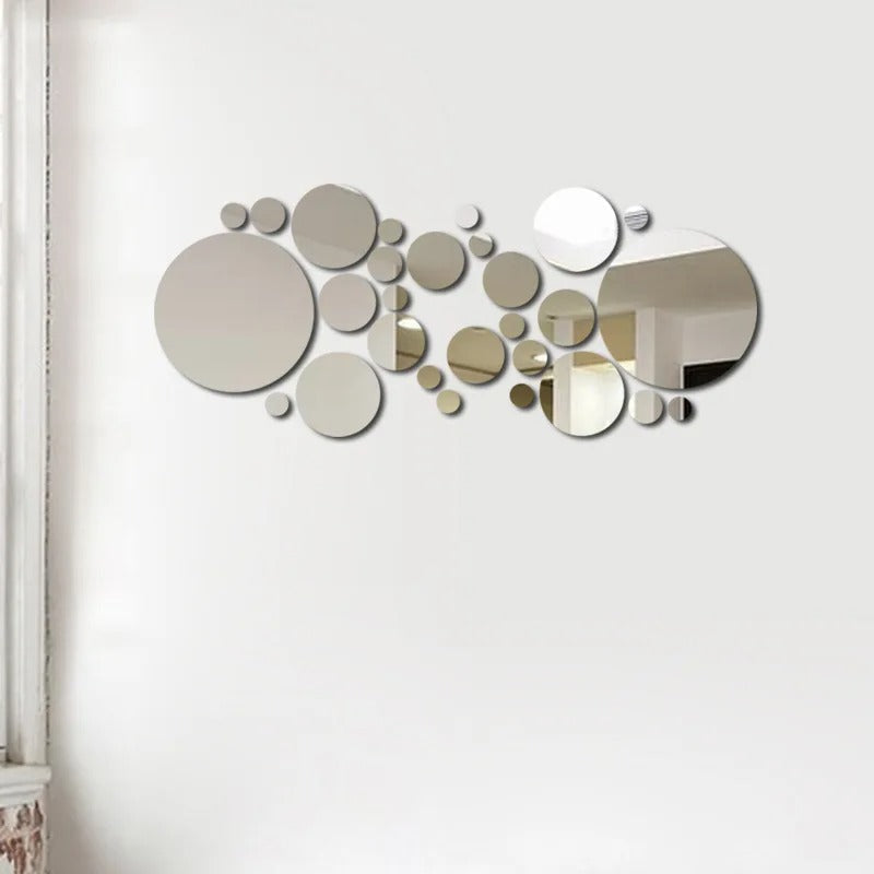 32pcs Modern Acrylic Mirror Wall Stickers